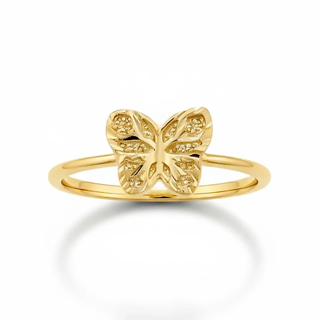Anillo mariposa en oro 14k