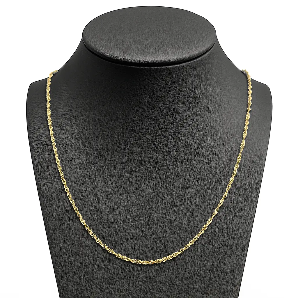 Cadena tipo rope en oro 14k