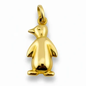 Dije Pingüino en Oro 14k – Tierno y Brillante