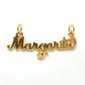 Dije con nombre Margarita en oro 14k