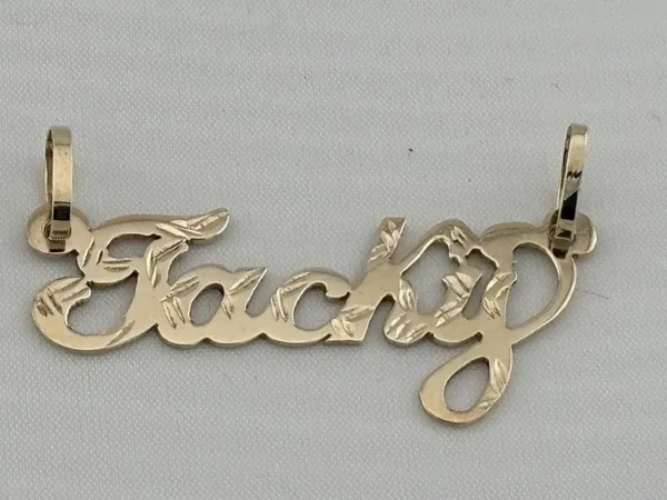 Dije Personalizado con Nombre en Oro – Estilo Cursiva Elegante | Joyamex