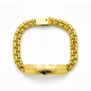 Esclava personalizada en oro 14k