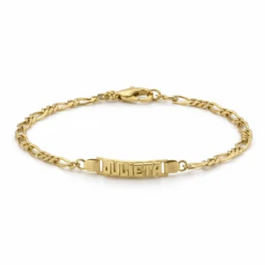 Esclava personalizada con nombre Julieta en oro 14k