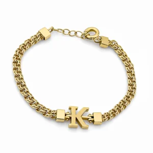 Pulsera de oro personalizada con inicial K
