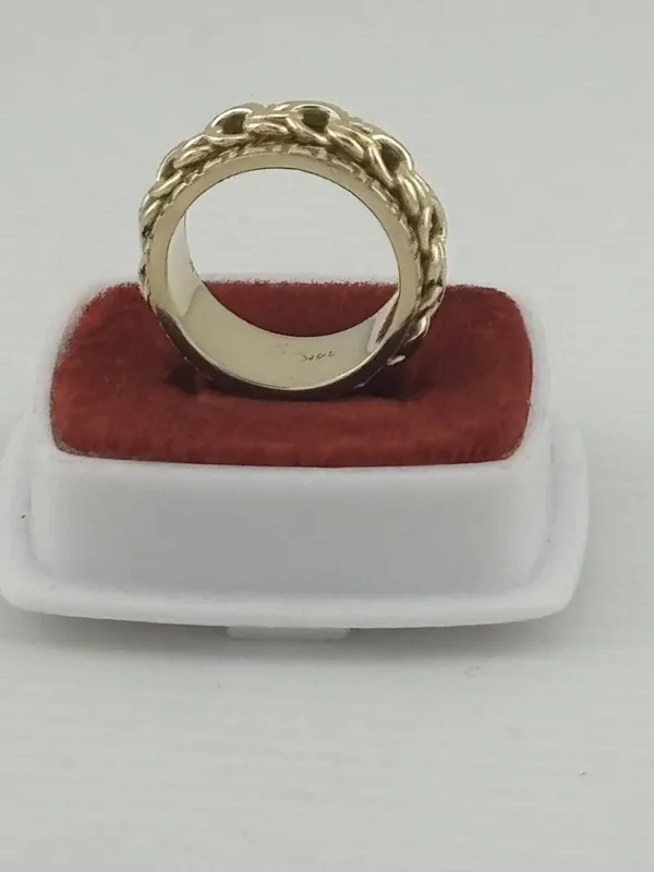 anillo giratorio tejido chino de oro autentico 14k| anti estrés - Image 2