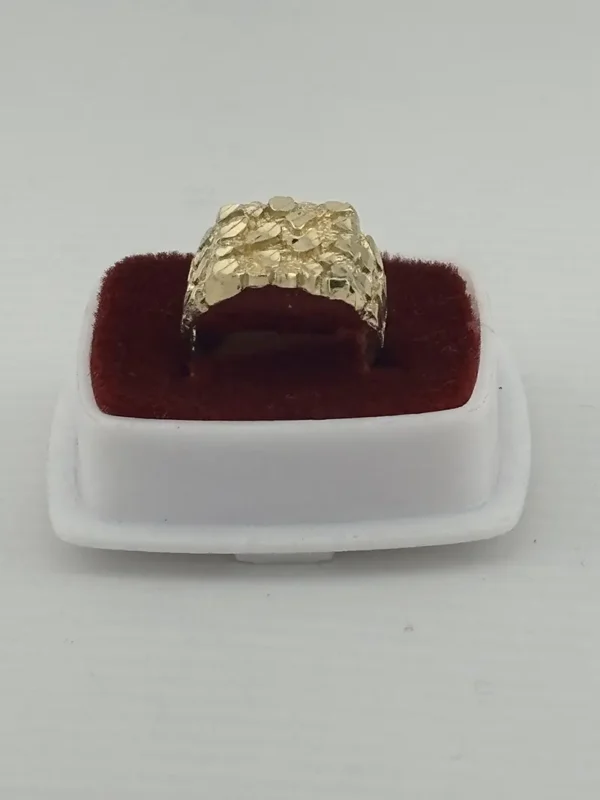 Anillo de Oro para Caballero Estilo Pepita – Textura Fuerte y Elegante | Joyamex - Image 2